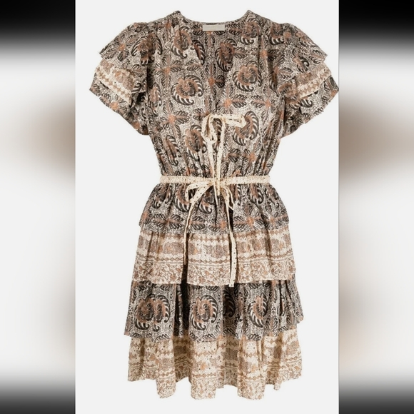 Ulla Johnson Dresses & Skirts - NWOT ULLA JOHNSON KAITLYN FLUTTER SLEEVE DRAWSTRING MINI DRESS IN YARROW